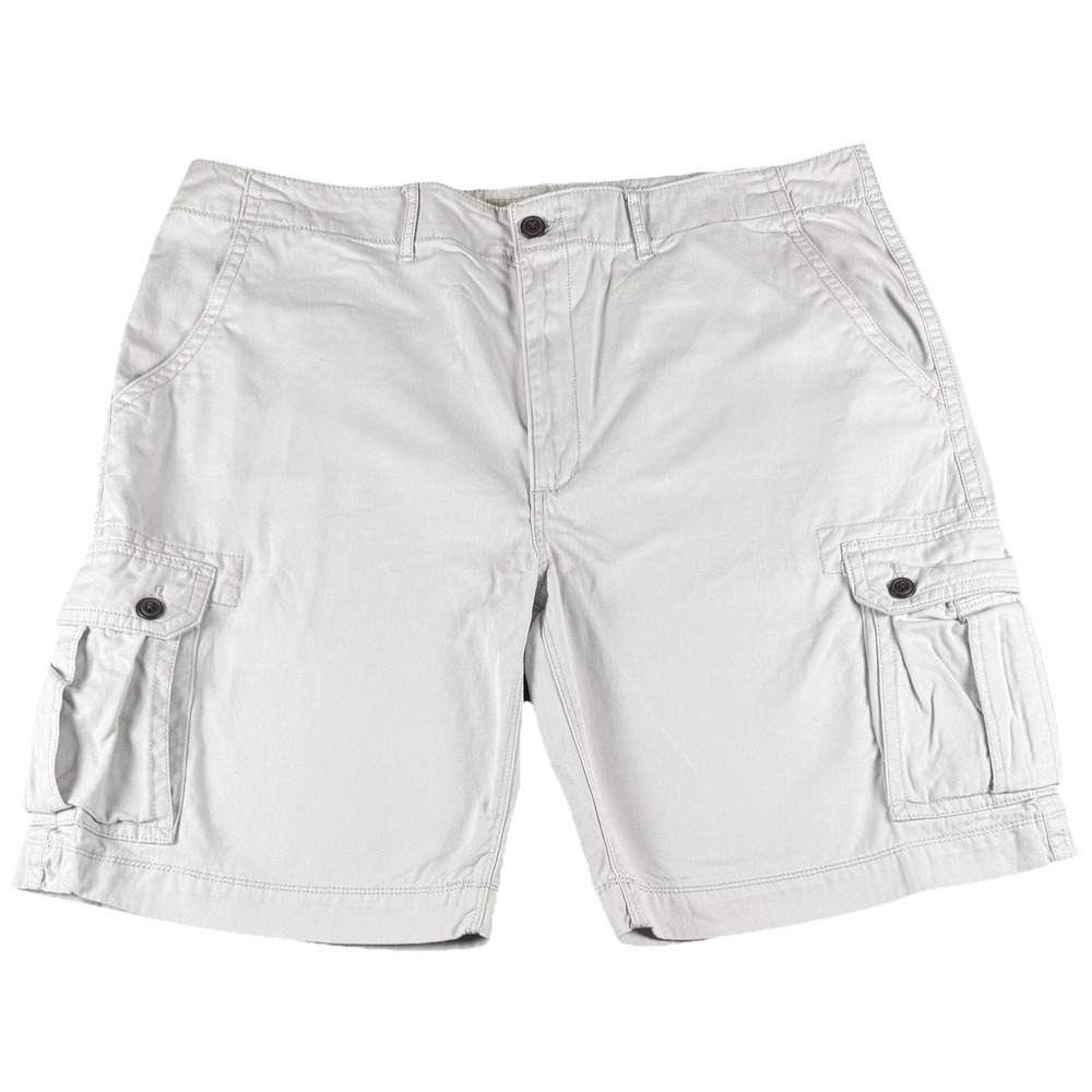 Arizona Jean Co Shorts Mens 42 Gray Cargo Flat Front Cotton Pockets Summer